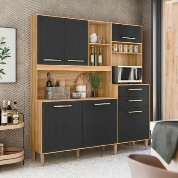 KIT COZINHA SALSA 180 FREIJO/OFF WHITE CRISTAL PRETO FECHADA NICIOLI KIT COZINHA SALSA 180 FREIJO/OFF WHITE CRISTAL PRETO FECHADA NICIOLI