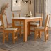 CJ MESA DE JANTAR BELLAGIO C/4 CADEIRAS CLARA FREIJO UV/SAVANA POLIMAN