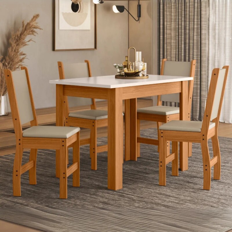 CJ MESA DE JANTAR BELLAGIO C/4 CADEIRAS CLARA FREIJO UV/SAVANA POLIMAN CJ MESA DE JANTAR BELLAGIO C/4 CADEIRAS CLARA FREIJO UV/SAVANA POLIMAN