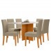 CJ MESA DE JANTAR HELO 160 6 CAD JADE C/ VIDRO FREIJO UV/OFF WHITE CJ MESA DE JANTAR HELO 160 6 CAD JADE C/ VIDRO FREIJO UV/OFF WHITE