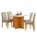 CJ MESA DE JANTAR HELO 90X90 4 CAD JADE C/ VIDRO FREIJO UV/OFF WHITE
