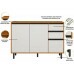 COZINHA MOD BALCAO C/TAMPO 120CM 3P RAVENA FREIJO/UV ACETINADO POLIMAN