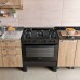 FOGAO 5B VIDRO MILAO GLASS PRETO ATLAS