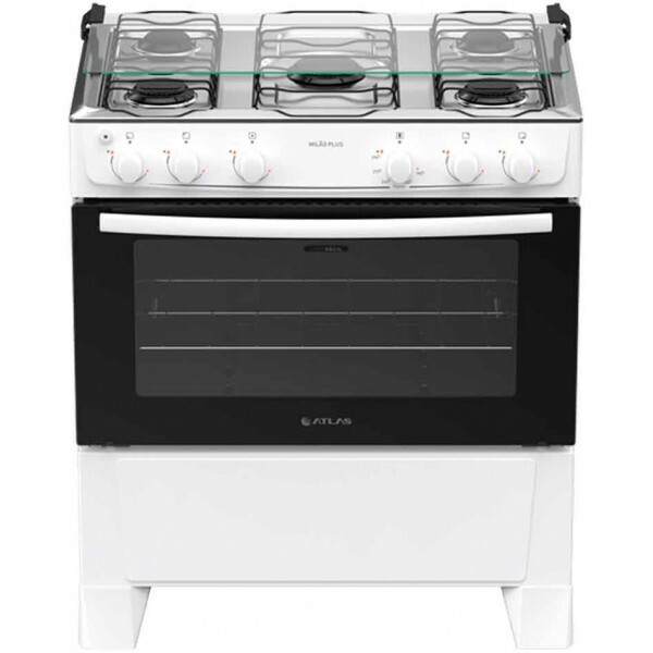 FOGAO 5B INOX MILAO PLUS BRANCO ATLAS FOGAO 5B INOX MILAO PLUS BRANCO ATLAS