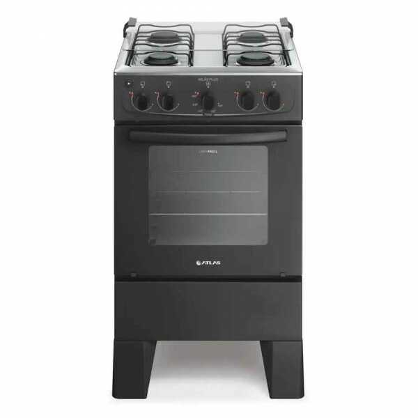 FOGAO 4B INOX MILAO PLUS PRETO ATLAS FOGAO 4B INOX MILAO PLUS PRETO ATLAS