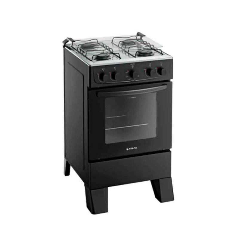 FOGAO 4B INOX MILAO PRETO ATLAS FOGAO 4B INOX MILAO PRETO ATLAS