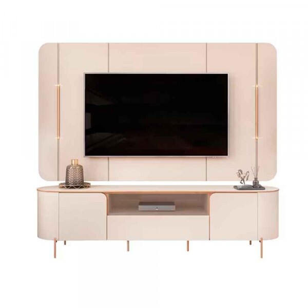 BANCADA COM PAINEL 218CM ARETA OFF WHITE/OFF WHITE DJ BANCADA COM PAINEL 218CM ARETA OFF WHITE/OFF WHITE DJ