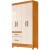 ROUPEIRO 4 PORTAS 2 GAVETAS CHILE 952032 FREIJO/OFF WHITE  MOVAL