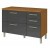BALCAO 2 PORTAS 3 GAVETAS 120CM 100% MDF PRINCESA FREIJÓ/GRAFITE NESHER