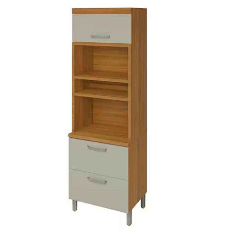 PANELEIRO 2 PORTAS 1 GAVETA TORRE QUENTE 700 PRINCESA FREIJO/OFF WHITE NESHER