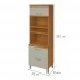 PANELEIRO 2 PORTAS 1 GAVETA TORRE QUENTE 700 PRINCESA FREIJO/OFF WHITE NESHER