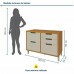 BALCAO 1 PORTA 4 GAVETAS 120CM 100% MDF IMPERATRIZ FREIJO-OFF WHITE NESHER BALCAO 1 PORTA 4 GAVETAS 120CM 100% MDF IMPERATRIZ FREIJO-OFF WHITE NESHER