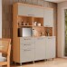 KIT COZINHA 5 PORTAS 2 GAVETAS 160CM 100% MDF NOBREZA CARVALHO-GREIGE NESHER KIT COZINHA 5 PORTAS 2 GAVETAS 160CM 100% MDF NOBREZA CARVALHO-GREIGE NESHER